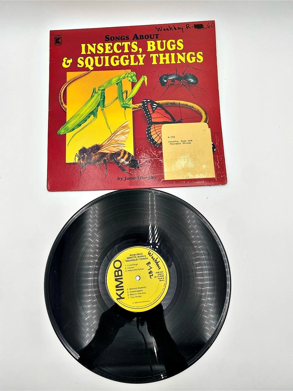 Kimbo Educational Records Songs About Insects, Bugs & Squiggly Things Vinyl